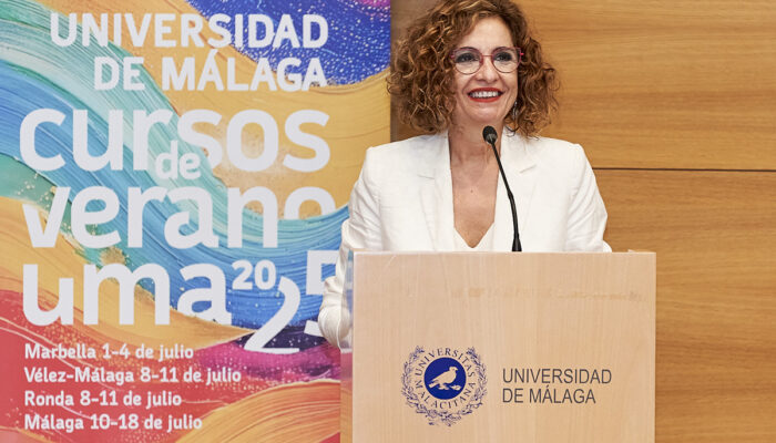 Master class de María Jesús Montero en los Cursos de Verano de la UMA en Málaga
