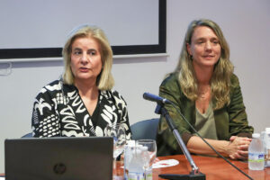 Fátima Báñez, Exministra de Trabajo y Presidenta de la Fundación CEOE durante su intervención en la master class 